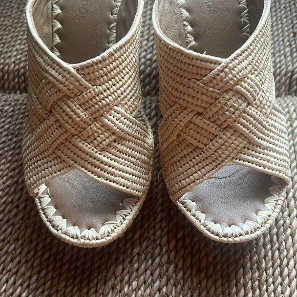 Women's Tan Wedge Sandal - Picture 2 of 4